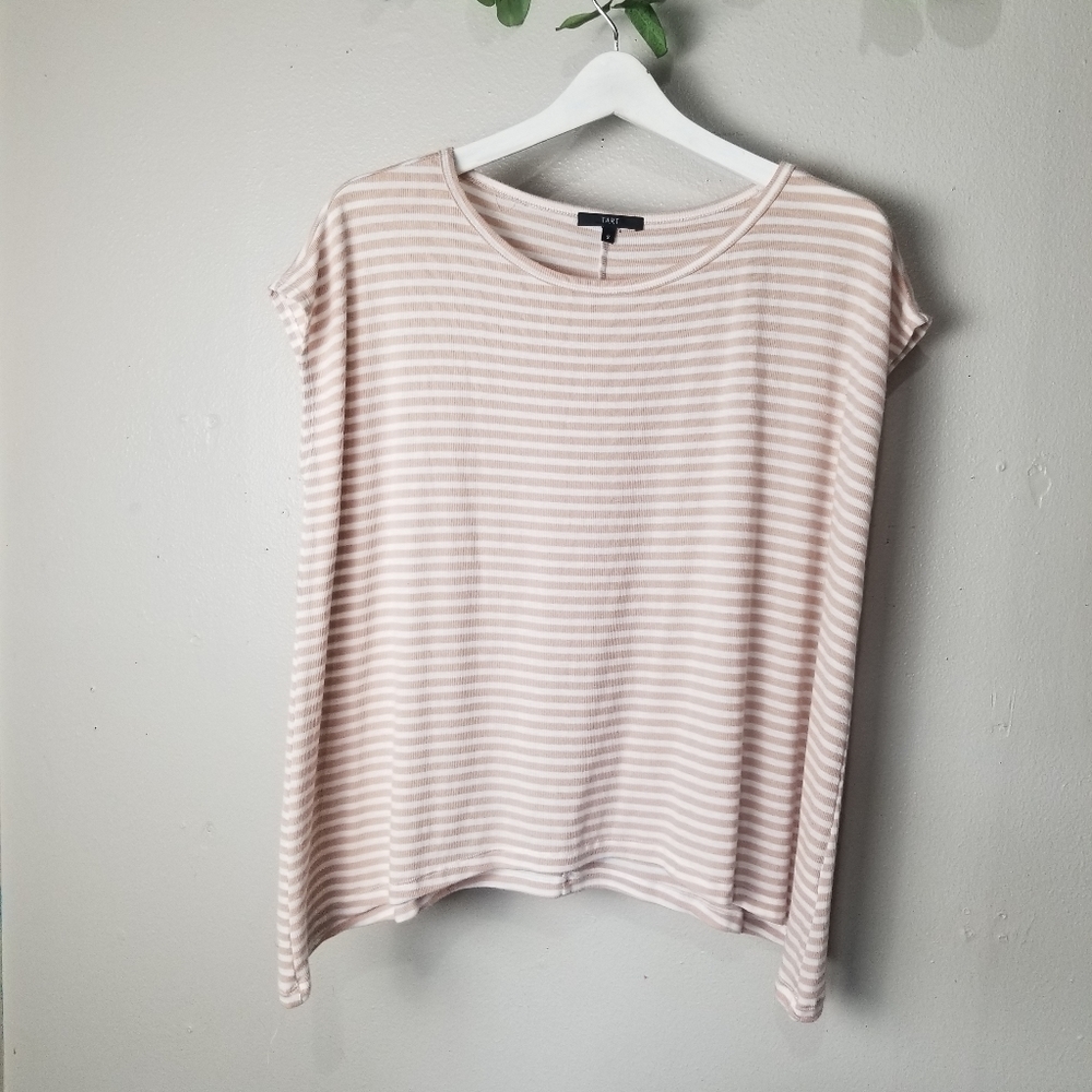 Tart cap sleeves striped top size S